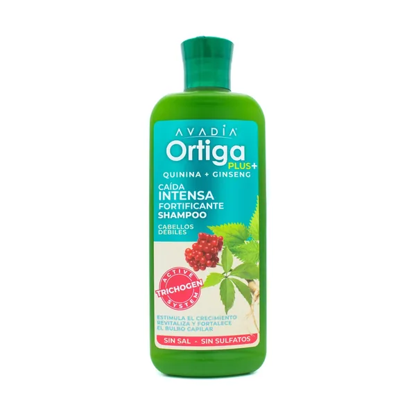 Shampoo Anticaída Fortificante con Trichogen, Ortiga, Quinina y Ginseng