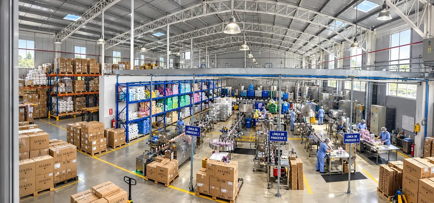 Planta de producción de Laboratorios Tarsis con sus líneas de proceso
